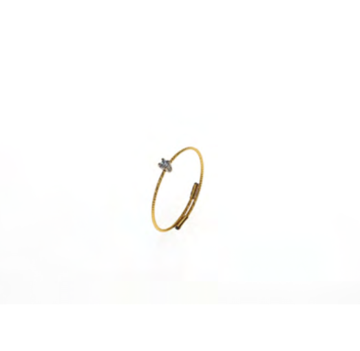 Anello Magic Wire Solitario in Oro 18Kt e Diamante Ref. 431-A-1P-GD-01