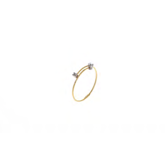 Anello Magic Wire Solitario in Oro 18Kt e Diamanti Ref. 430-A-2P-GD-01