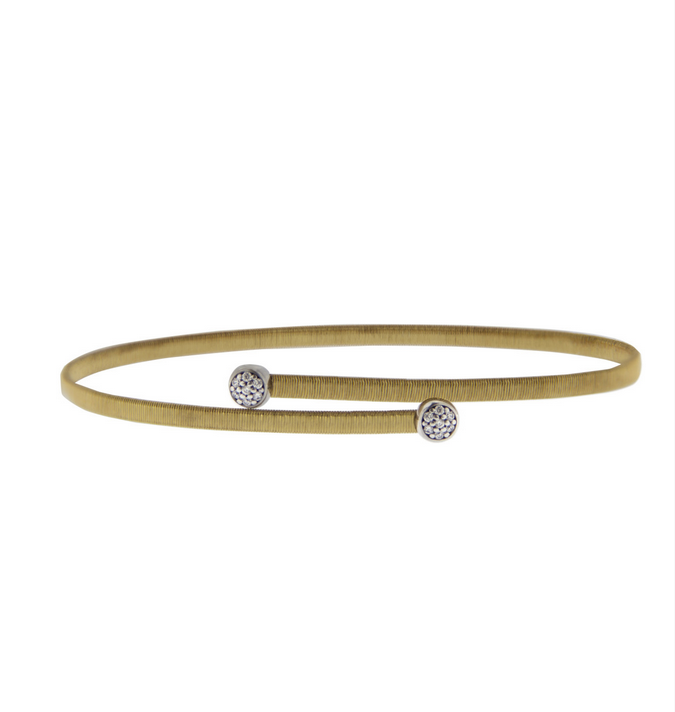 Bracciale Magic Wire in Oro 18 Kt elasticizzato e Diamanti Ref. 355 Aura pavè