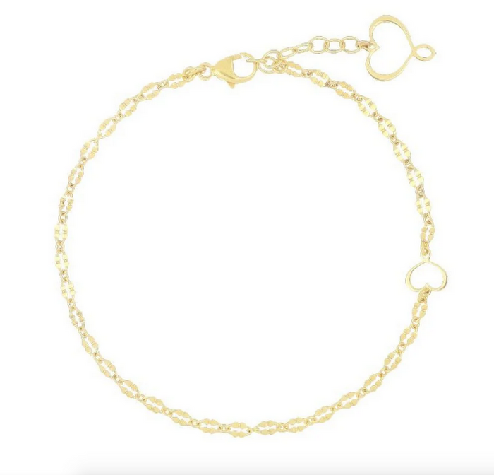 Bracciale Maman et Sophie in argento dorato con cuore BRPPTQU