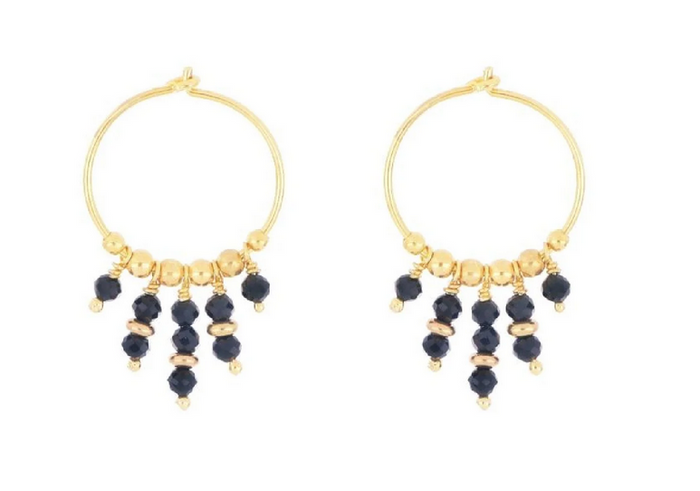 Orecchini cerchio Maman et Sophie in argento con spinello ORISF0SP