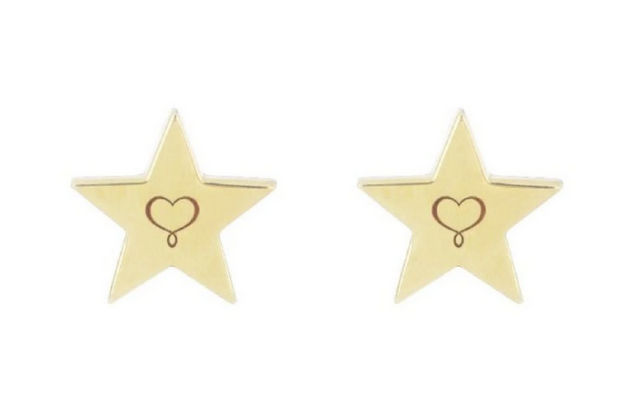 Orecchini lobo piccoli Maman et Sophie in argento con stella ORARC43P