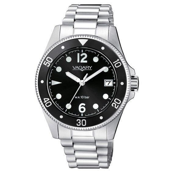 Orologio Quarzo Uomo Donna Vagary aqua39 Nero Sub VD5-210-51