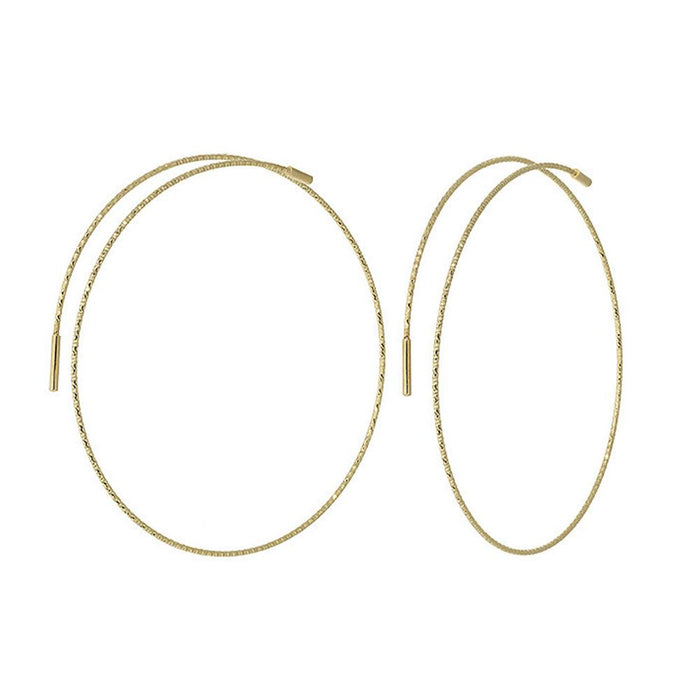 Orecchini Angel Oro giallo 18 Kt Magic Wire cerchi 4 cm Ref. 34-040-G-01
