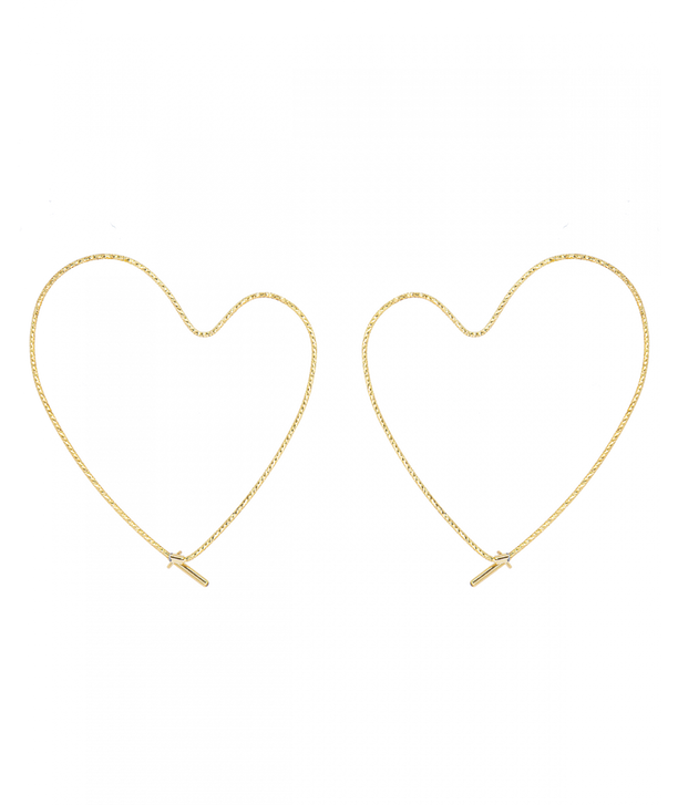 Orecchini Love Oro giallo 18 Kt Magic Wire " Cuori " Small Ref. 248-249