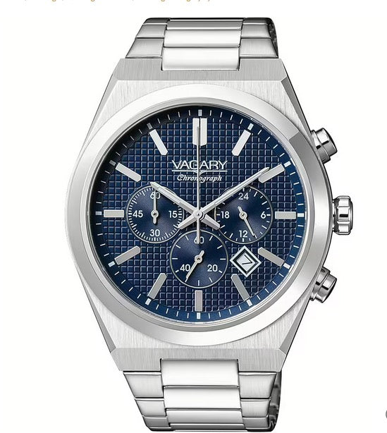 Orologio cronografo uomo Vagary By Citizen blu IV4-918-71