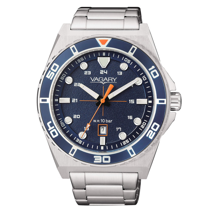 Orologio al quarzo Vagary By Citizen uomo Aqua39 Blu IB9-310-71