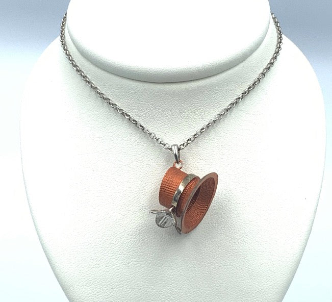 Collana con cappello pendente Chapeau in Argento C030