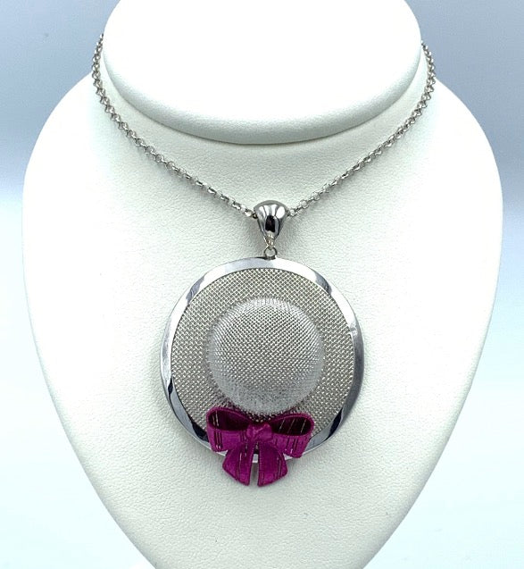 Collana con cappello pendente Chapeau in Argento C065