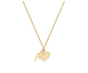 CARISSIMA Pendente con cubic zirconia rotondi da 6 mm su collana con catena a curb taglio diamante da 0,7 mm in oro giallo 9 ct di lunghezza 41 cm/16 pollici