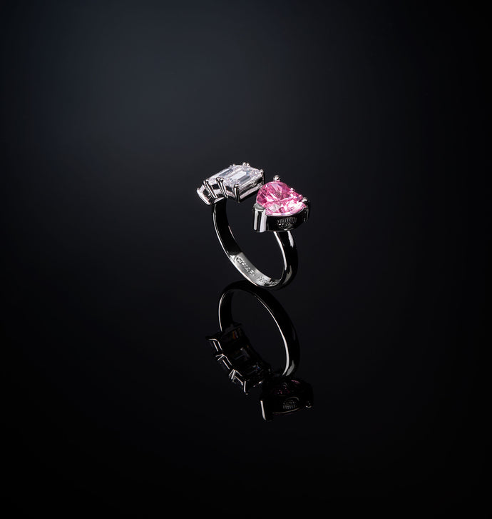 Anello cuore rosa Chiara Ferragni FIRST LOVE PINK APERTO J19AUV43