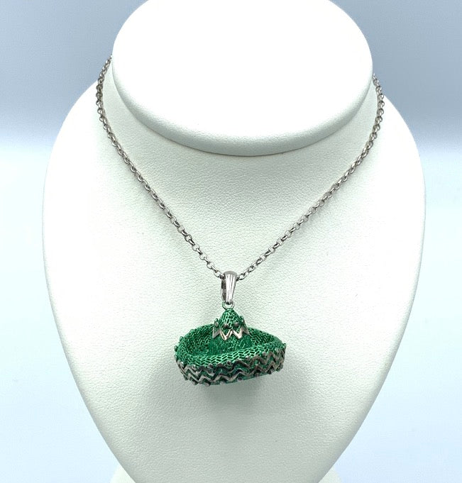 Collana con pendente Chapeau in Argento C012
