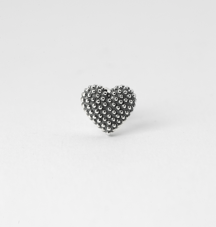 ORECCHINO NOVE25 SINGOLO LOBO CUORE PUNTINATO N25ORE00168