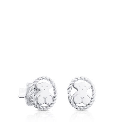 Orecchini Tous mini onix argento donna 712323620