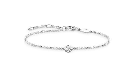 Thomas Sabo Bracciale argento punto luce con pavè di Diamanti