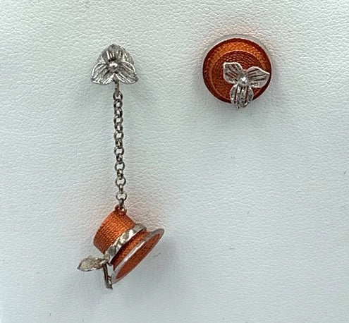 Orecchini cappelli Chapeau in argento O001