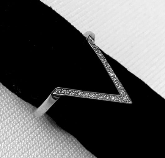 Fedina a fascia a V Thomas Sabo con Diamanti