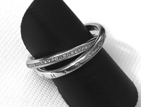 Anello a fascia intrecciata Thomas Sabo con Diamanti