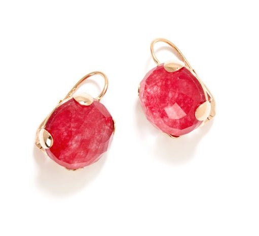 Orecchino Monachella 12 mm Quarzo Rosso Maria Claudia 001