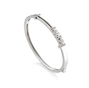 Marcello Pane Bracciale Rigido COMPONIBILE in Argento bianco