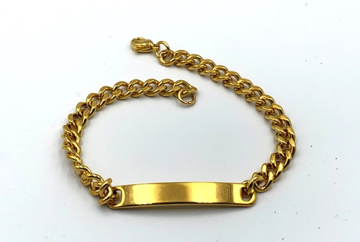 Bracciale personalizzabile in argento 925 color Oro