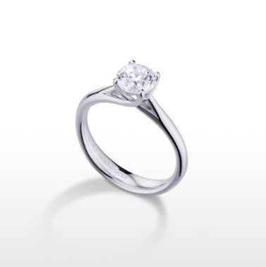 Anello solitario Valentino WDG in oro bianco 18 ct. e diamante centrale 0,10 ABTRESOL