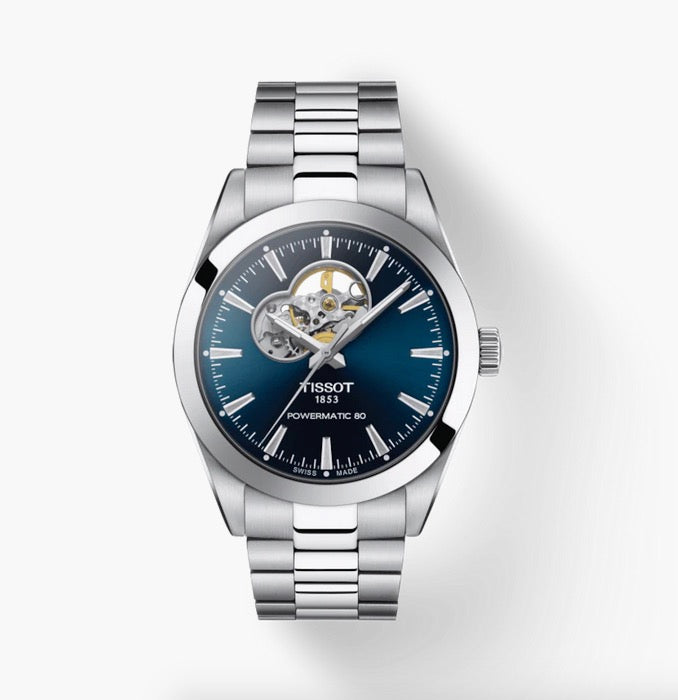 Orologio TISSOT GENTLEMAN POWERMATIC 80 OPEN HEART BLU T127.407.11.041.01