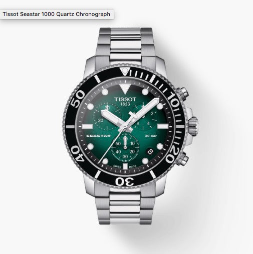 TISSOT SEASTAR 1000 QUARTZ CHRONOGRAPH VERDE SOLEIL T120.417.11.091.01