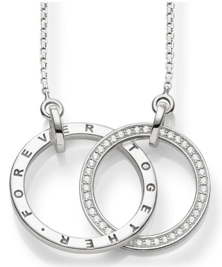Thomas Sabo Collana argento Together di zirconi