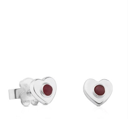 Orecchini Tous mini onix argento donna 812403780