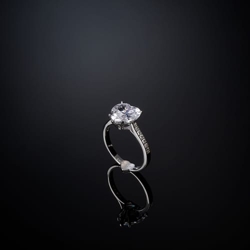 Super Sconto Anello Chiara Ferragni Donna First Love Silver con Zirconi Bianchi e Cuore Bianco Ref. J19AVF01