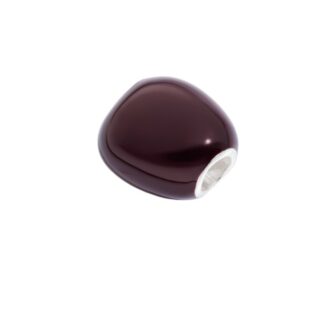 Queriot Civita Sasso grande con smalto cioccolato in argento
