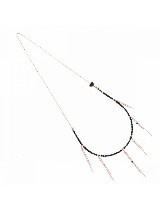 COLLANA GIROCOLLO LUNGO CON PIETRE DI SPINELLO E CATENE Maman et Sophie Ref. GCWICSP