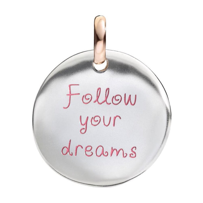 Queriot Civita ciondolo moneta Follow you dreams
