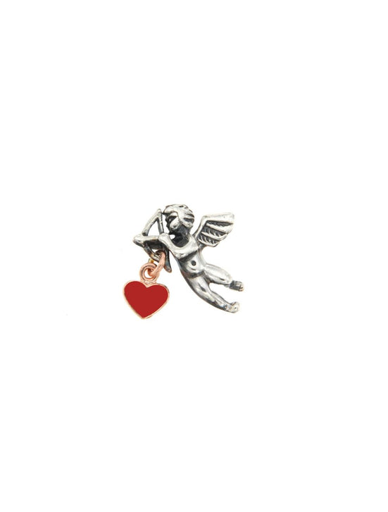 ORECCHINO SINGOLO A LOBO CUPIDO CUORE ROSSOMaman et Sophie Ref. ORCUP4CU