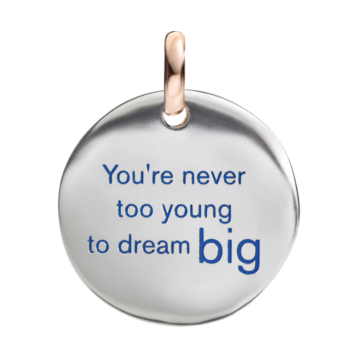 Queriot Civita ciondolo moneta You're never too young to dream big