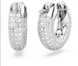 Orecchini Swarovski a cerchio Dextera Piccoli, Bianchi, Placcato rodio Ref. 5618306