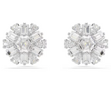 Orecchini a lobo Idyllia Taglio misto, Fiocco Di Neve, Bianchi, Placcato rodio Ref. 5691483