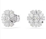 Orecchini a lobo Idyllia Taglio misto, Fiocco Di Neve, Bianchi, Placcato rodio Ref. 5691483