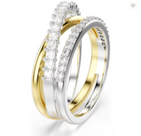 Anello Swarovski Hyperbola Taglio misto, Bianco, Mix di finiture Ref. 5714163