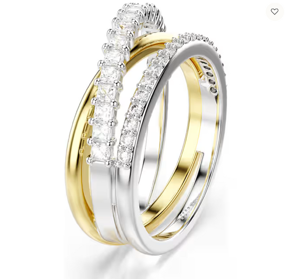 Anello Swarovski Hyperbola Taglio misto, Bianco, Mix di finiture Ref. 5714163