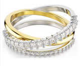 Anello Swarovski Hyperbola Taglio misto, Bianco, Mix di finiture Ref. 5714163