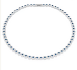 Collana Swarovski Una Angelic Taglio Round, Blu, Placcato rodio Ref. 5733402