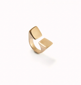 Anello UNOde50 placcato oro 18k finitura liscia e forma quadrata Ref. ANI0822ORO