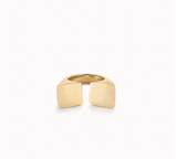 Anello UNOde50 placcato oro 18k finitura liscia e forma quadrata Ref. ANI0822ORO