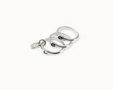 Anello UNOde50 triplo placcato argento Sterling con cristalli blu Ref. ANI0678AZUMTL