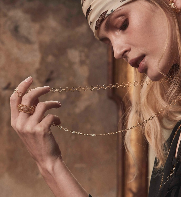 Anello cuori a fascia traforata Maman et Sophie giallo ref. anmamgi