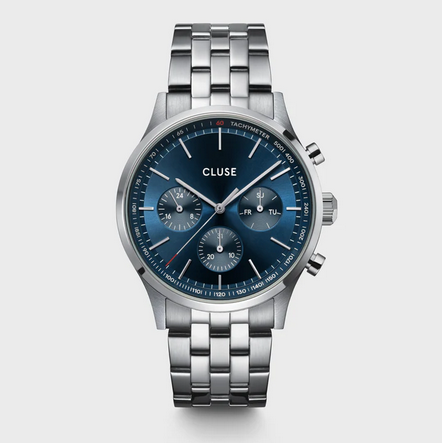 Orologio Cluse Anthéor Multifunction Watch Steel Blue, Silver Colour  CW21003