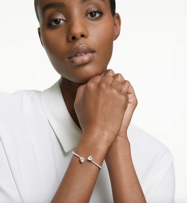 Bracciale Swarovski rigido Mesmera cuore cristalli bianchi Ref. 5518814