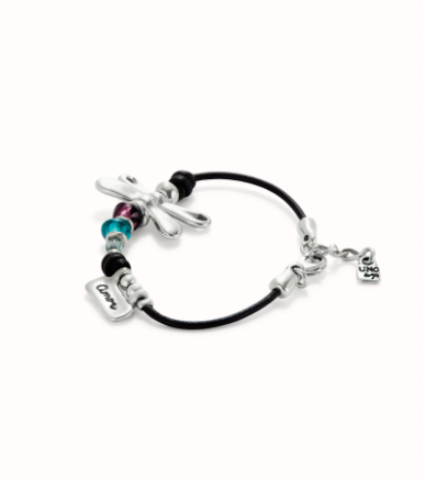 Bracciale UNOde50 con libellula placcato argento sterling e cristalli Ref. PUL2478